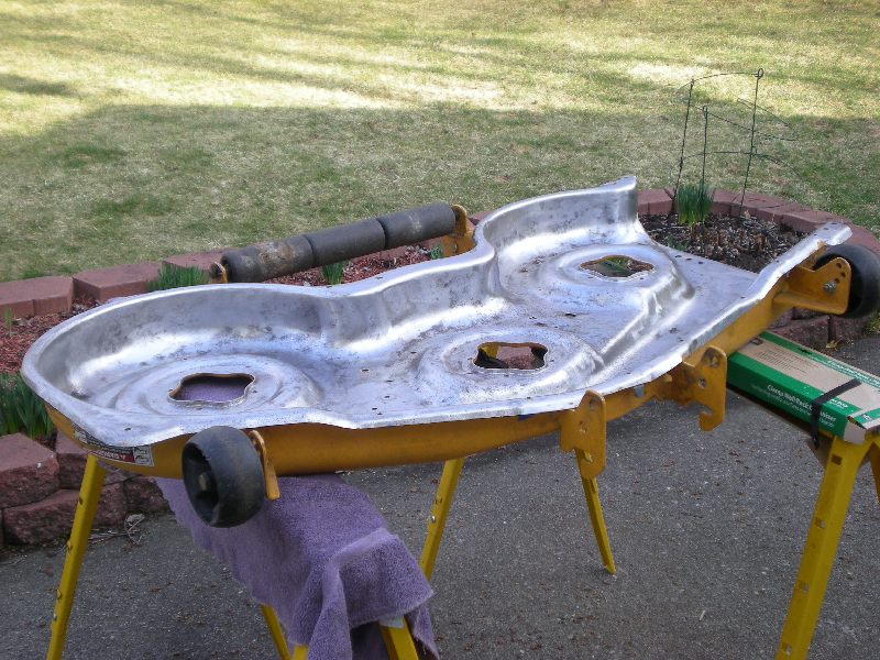 How to best strip rust/paint/grassgoo from mower deck underside Page
